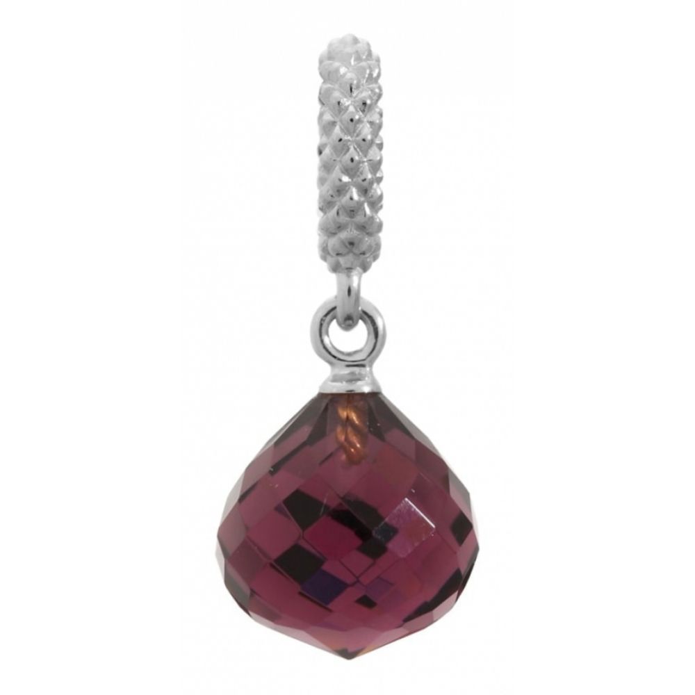 Pulm Crystal Drop Sterling Silver Charm
