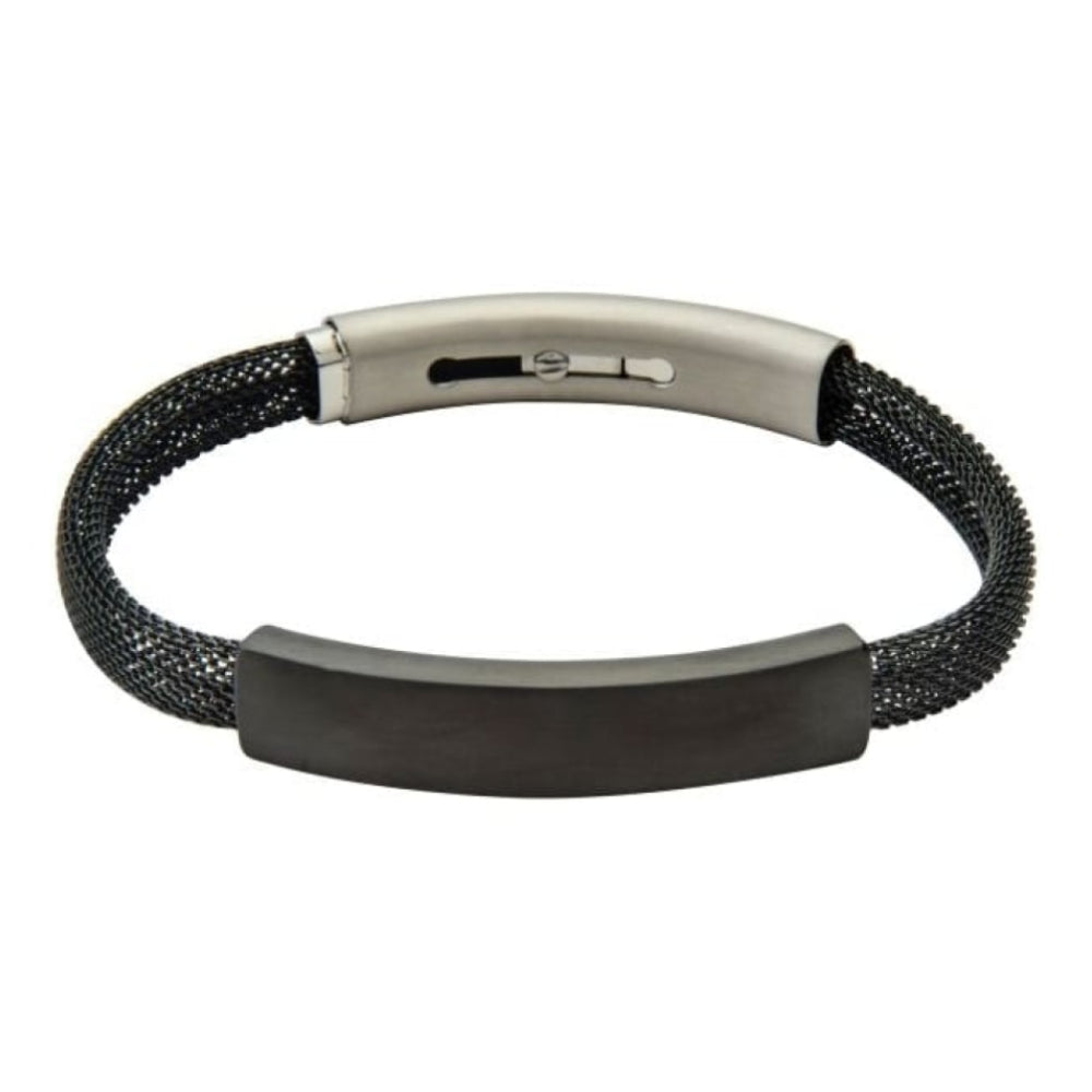 Men's Slim Line Milanese Bracelet With Magnetic Clasp & Stainless Steel Feature