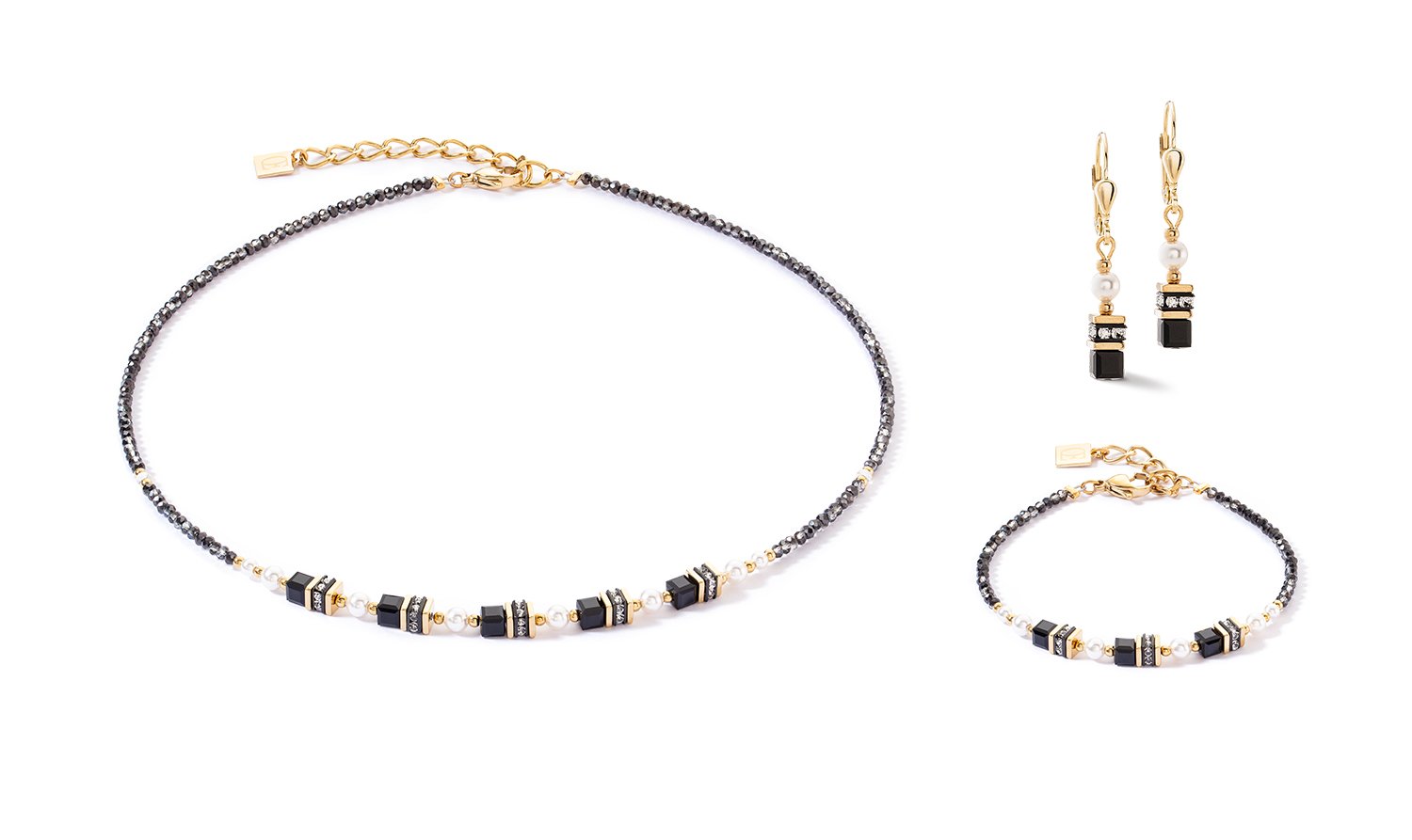 Sparkling Princess Gold & Black Bracelet