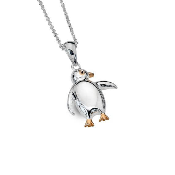 Origins Rose Gold Plated Penguin Pendant Necklace