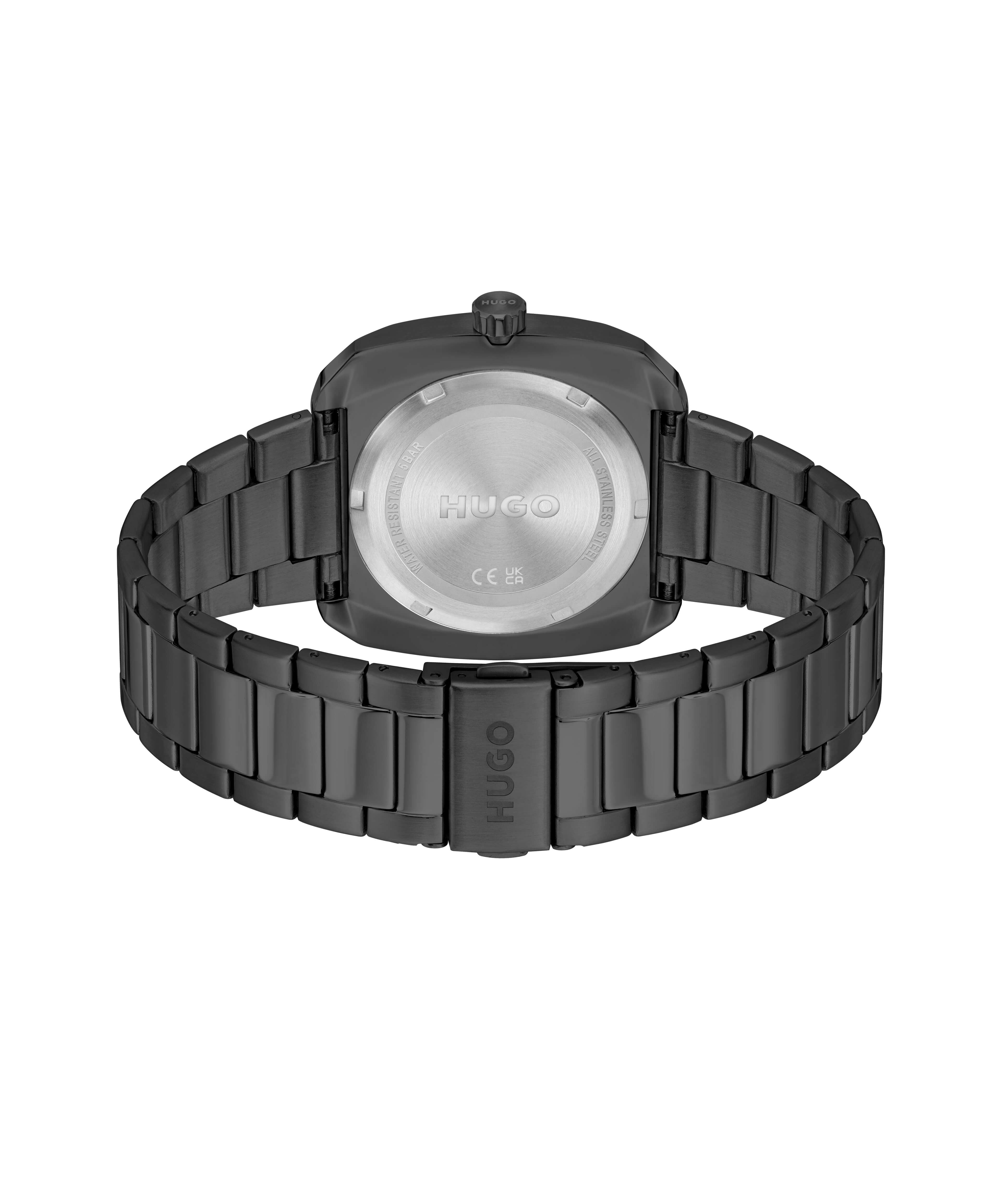 SHRILL Black IP Bracelet Strap Gents Watch