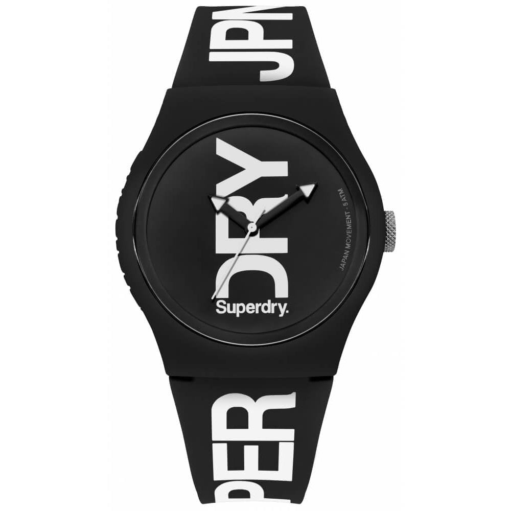 Urban Brand Fluro Black Dial With Black Silicone Printed Strap