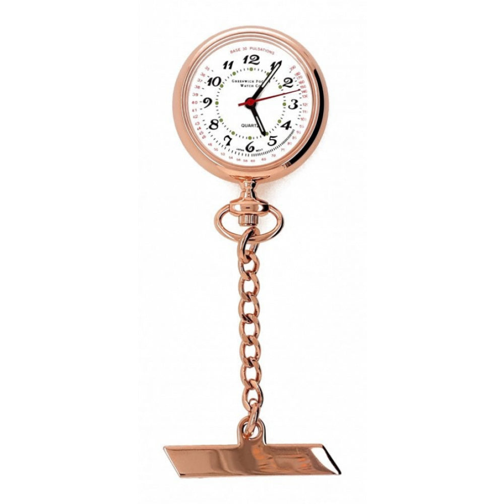 The Warwick - Rose Gold Plated Quartz Fob Watch