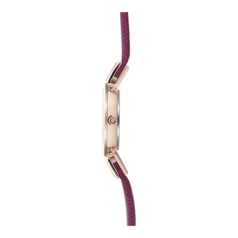 SIV- CHERRY Rose Gold Plated Leather Calf Watch