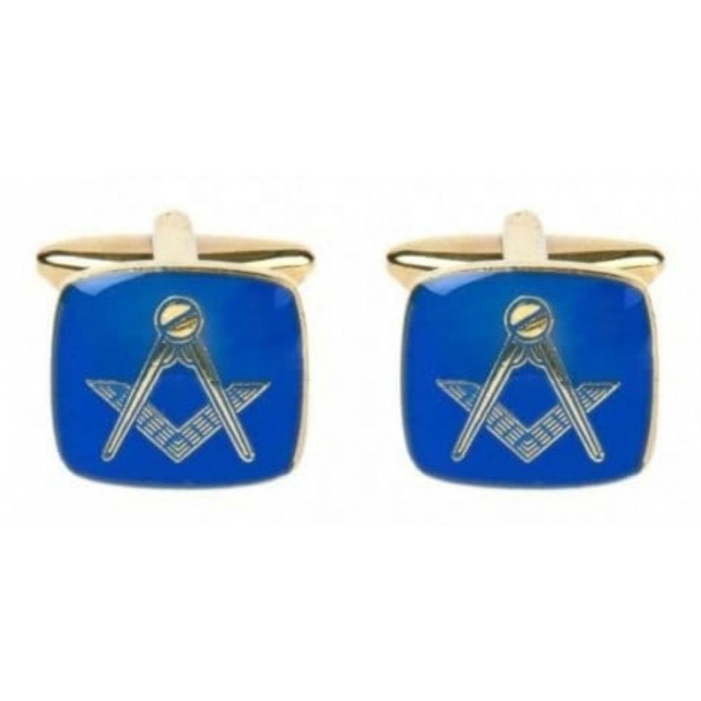 Masonic Cushion Blue Cufflinks