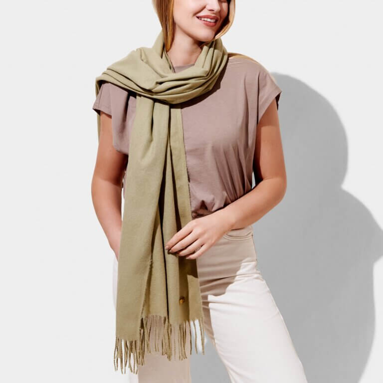 Blanket Scarf | Olive | 190cm X 75cm X 0.5cm