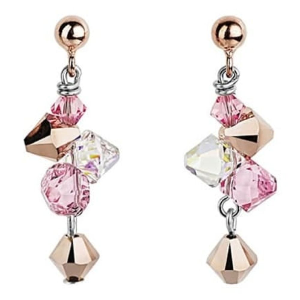 Ladies' Swarovski Crystal Cluster Earrings