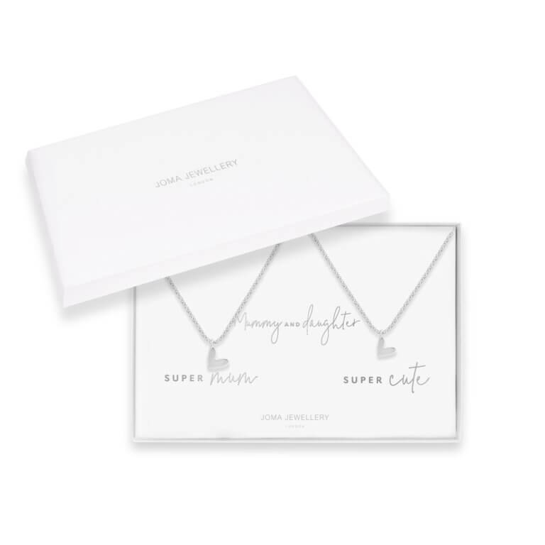 A Little Gift Set | Super Mum Super Cute | Silver | Set Of 2 Necklaces | 45cm + 5cm Extender 38cm + 5cm Extender