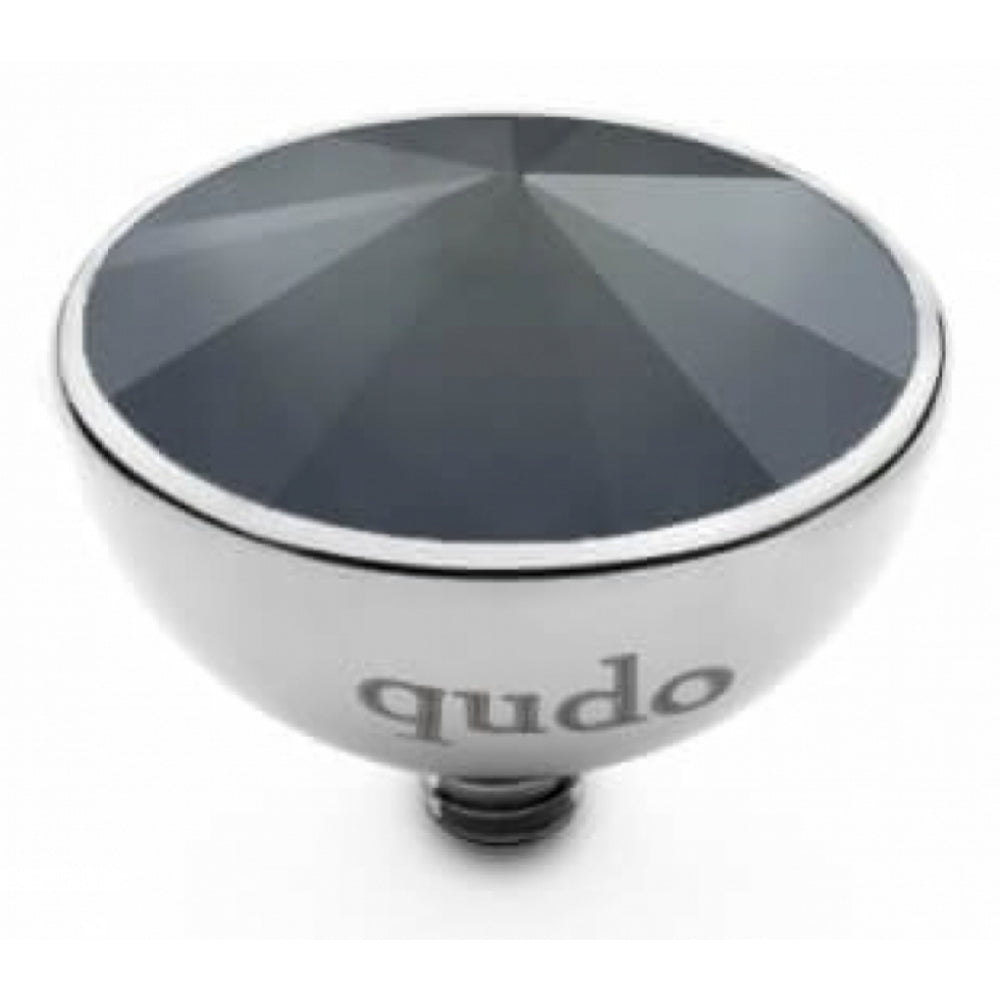 Famosa Dark Grey Stainless Steel Bottone 13mm Ring Top