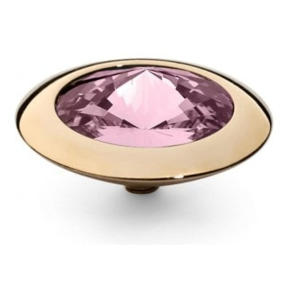 Famosa Gold 16mm Tondo Ring Top Light Rose