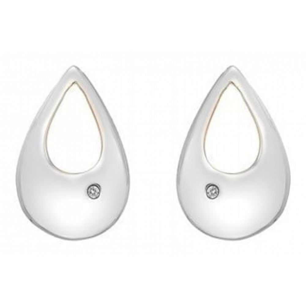 Rose Gold Plated Sterling Silver Stud Earrings