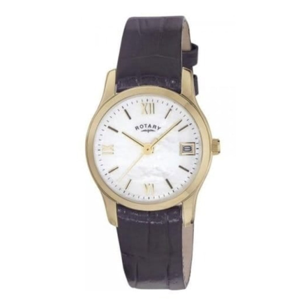 Ladies Petite Black Croco Leather Petite Watch