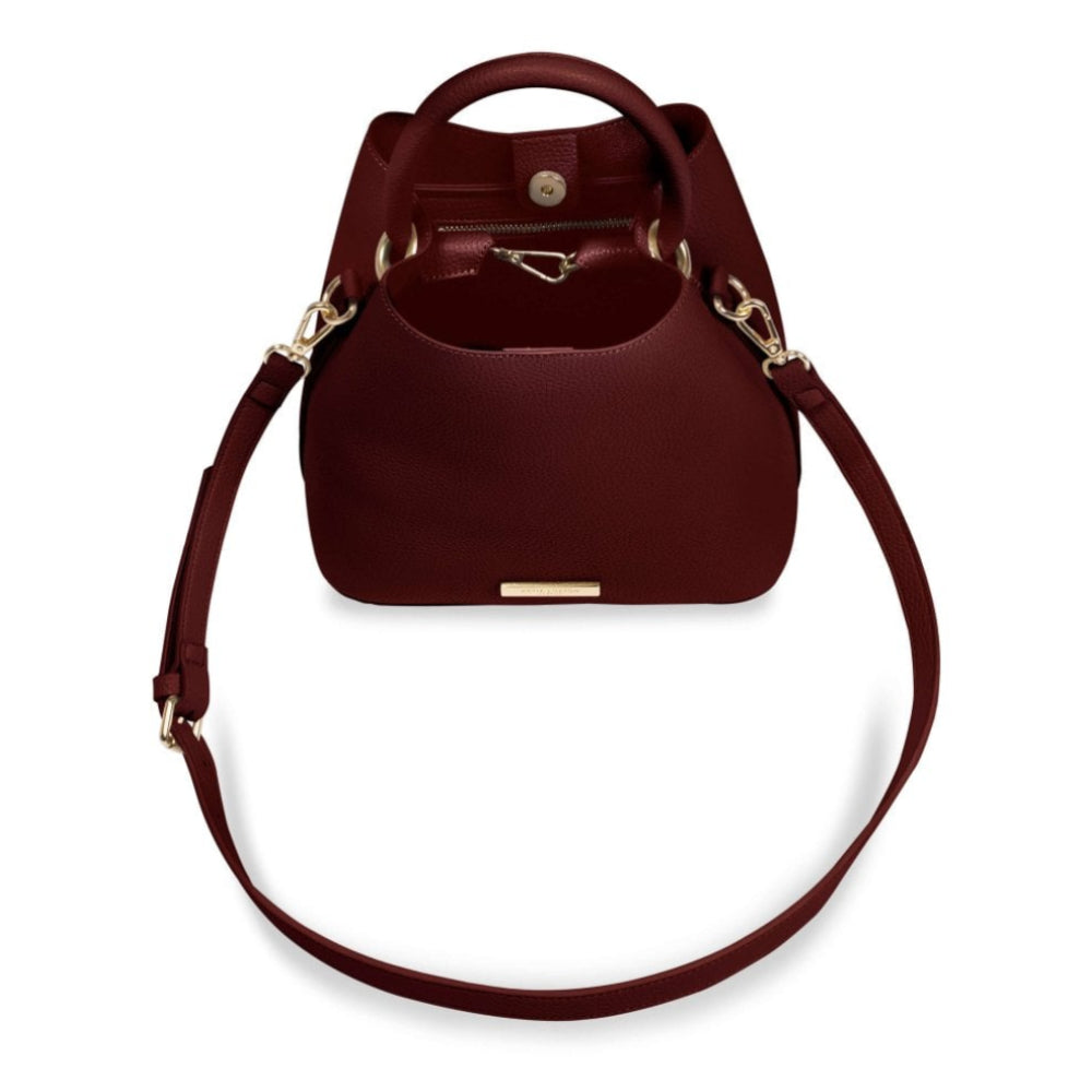 SIENNA SLOUCH BAG - Burgundy 22x24x15cm