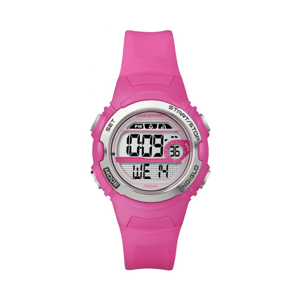 Mid-Size Pink Resin Multifunctional Digital Watch