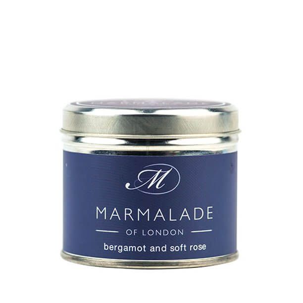 Bergamot & Soft Rose Medium Tin Candle