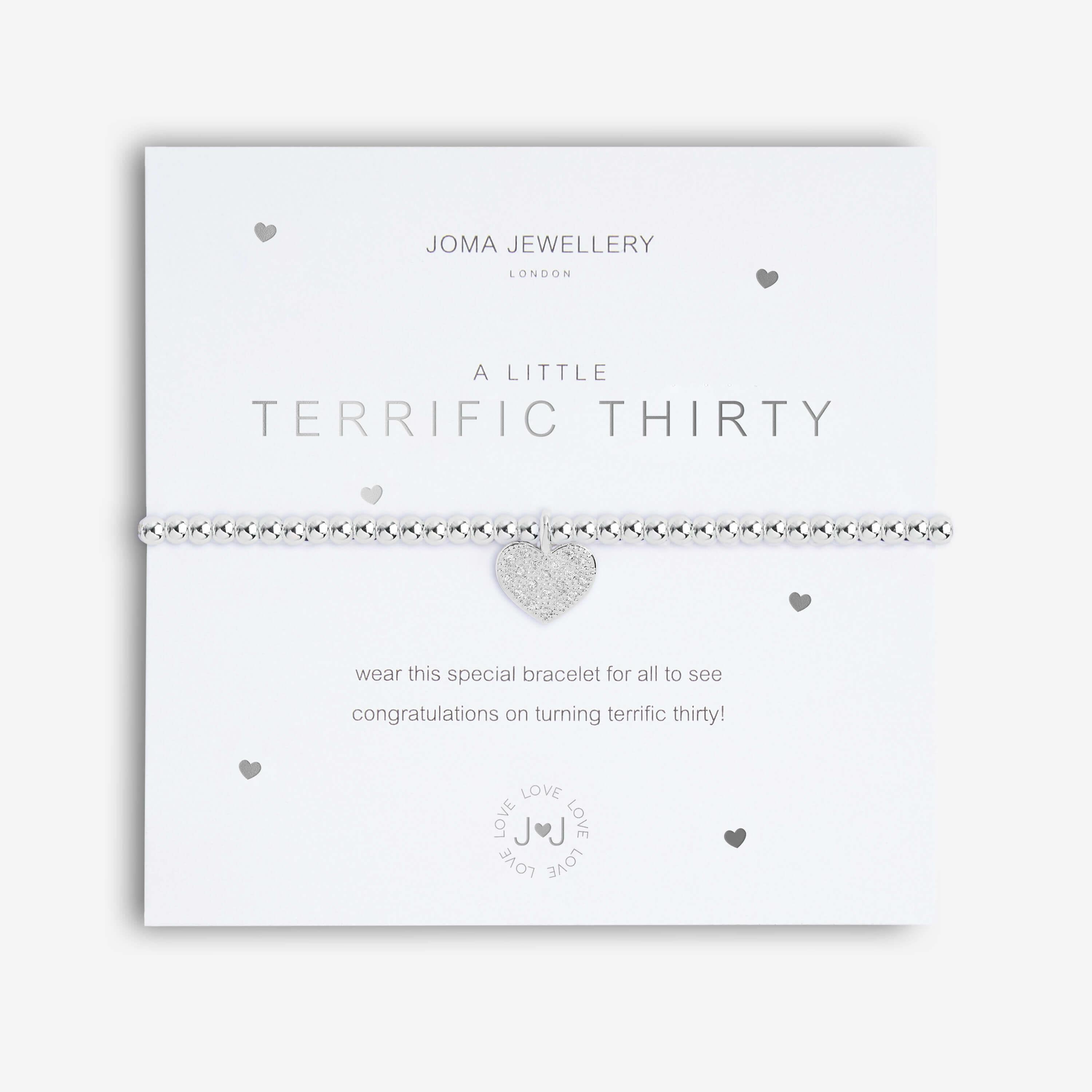 A Little | Terrific Thirty | Silver | Bracelet | 17.5cm Stretch