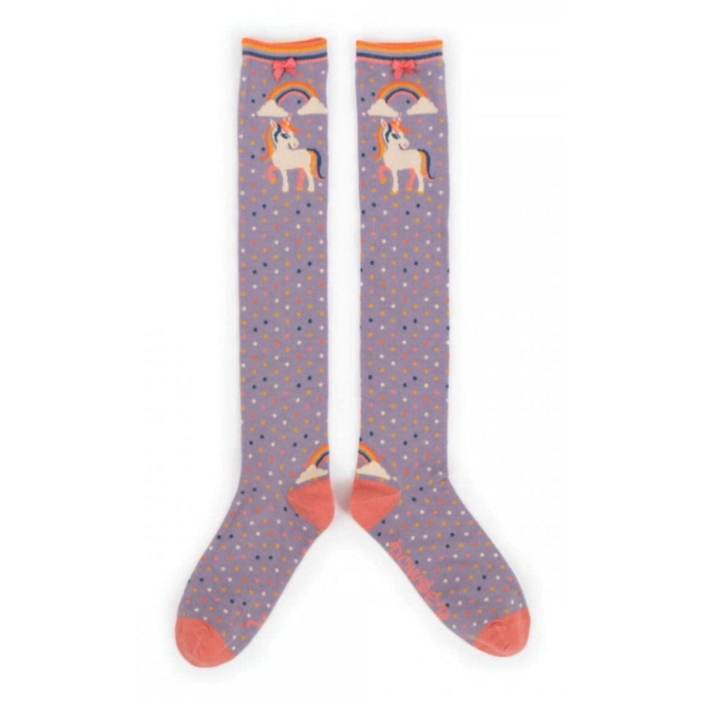 Ladies Knee High Sock - Unicorn