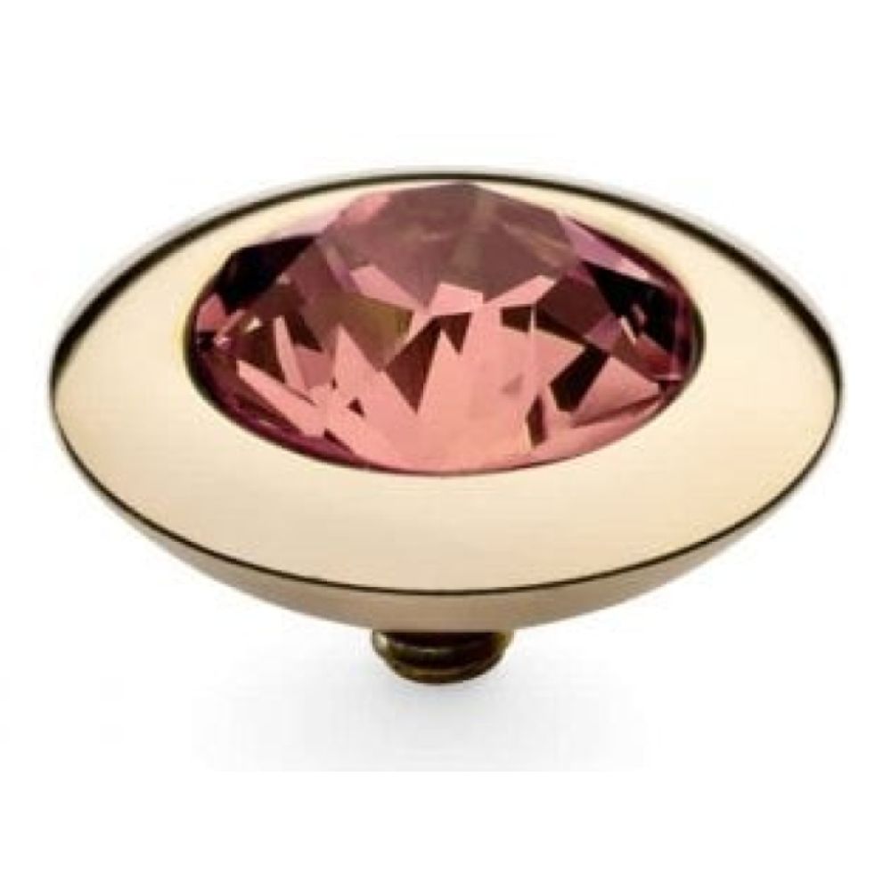 Famosa Gold 13mm Tondo Ring Top Rose Peach