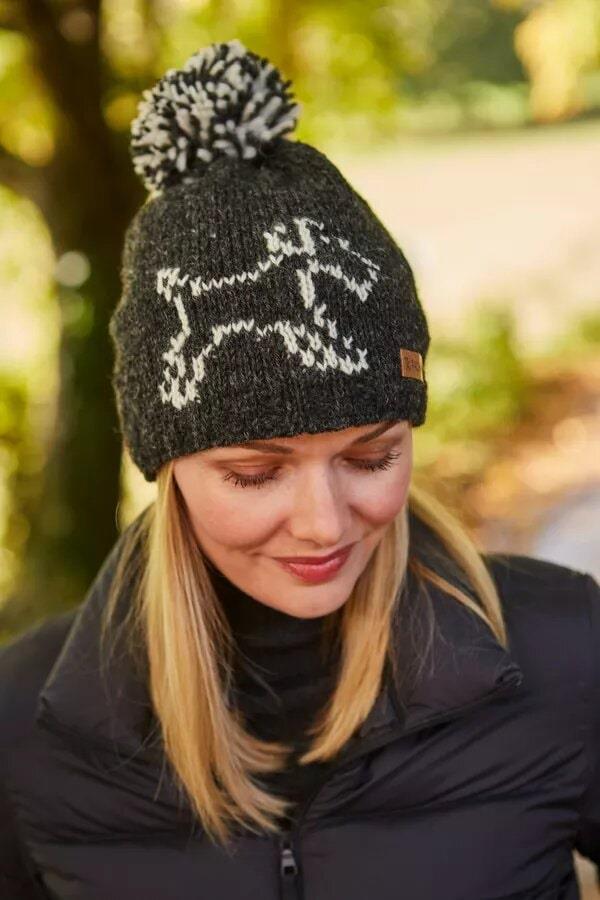 Terrier Dog Bobble Beanie