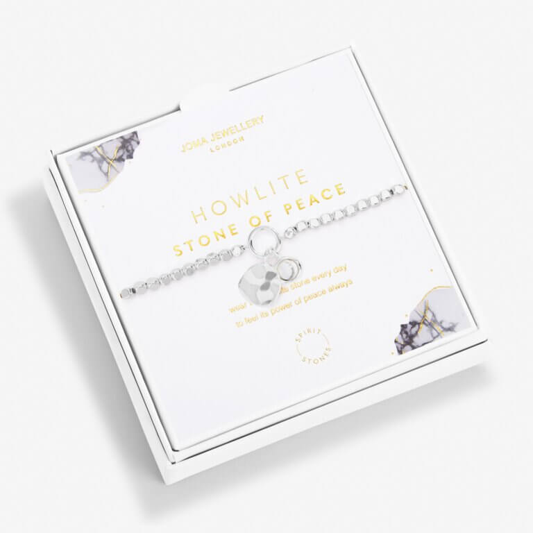 Spirit Stones | Howlite | Silver | Bracelet | 17.5cm Stretch