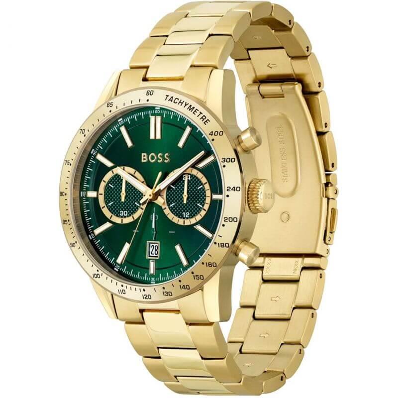 Allure Green Dial Gold Tone Stainless Steel Bracelet Gents Watch