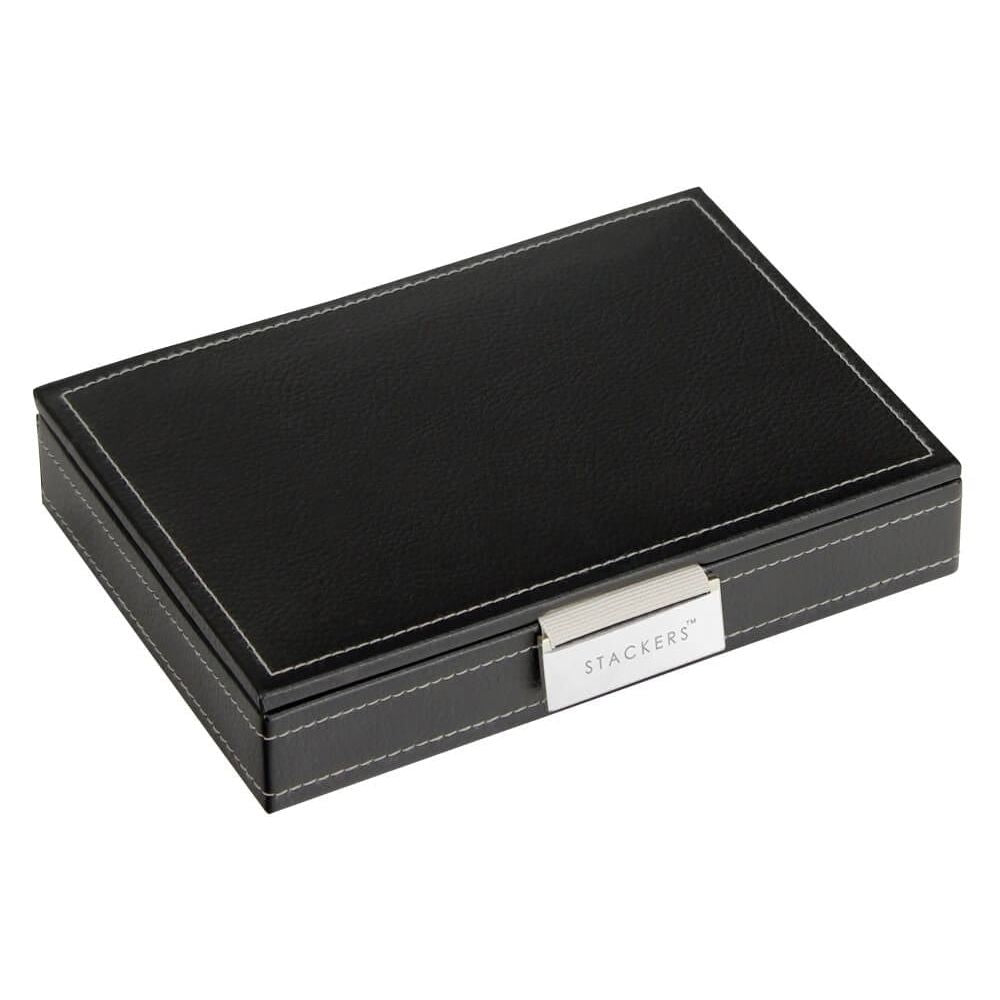 Blue Striped Mini Lidded Cufflink Box