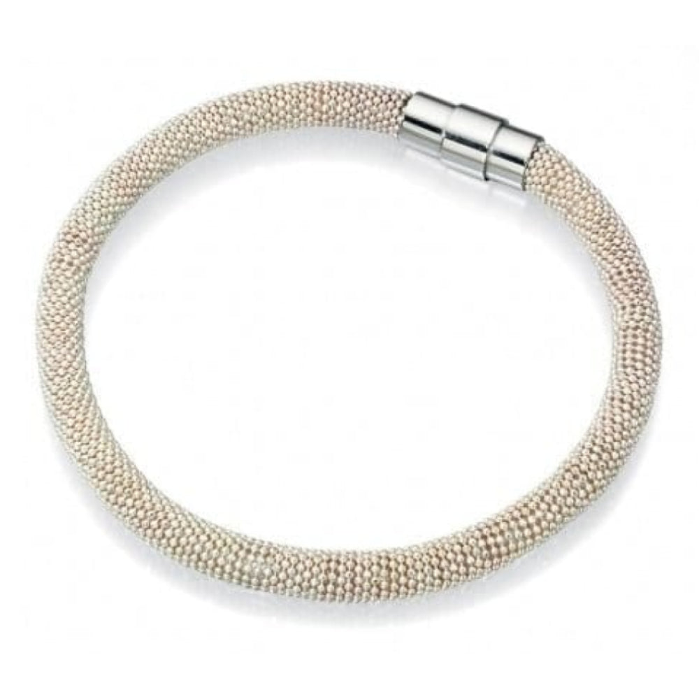 Ladies Mesh Style Bangle Bracelet With Magnetic Clasp
