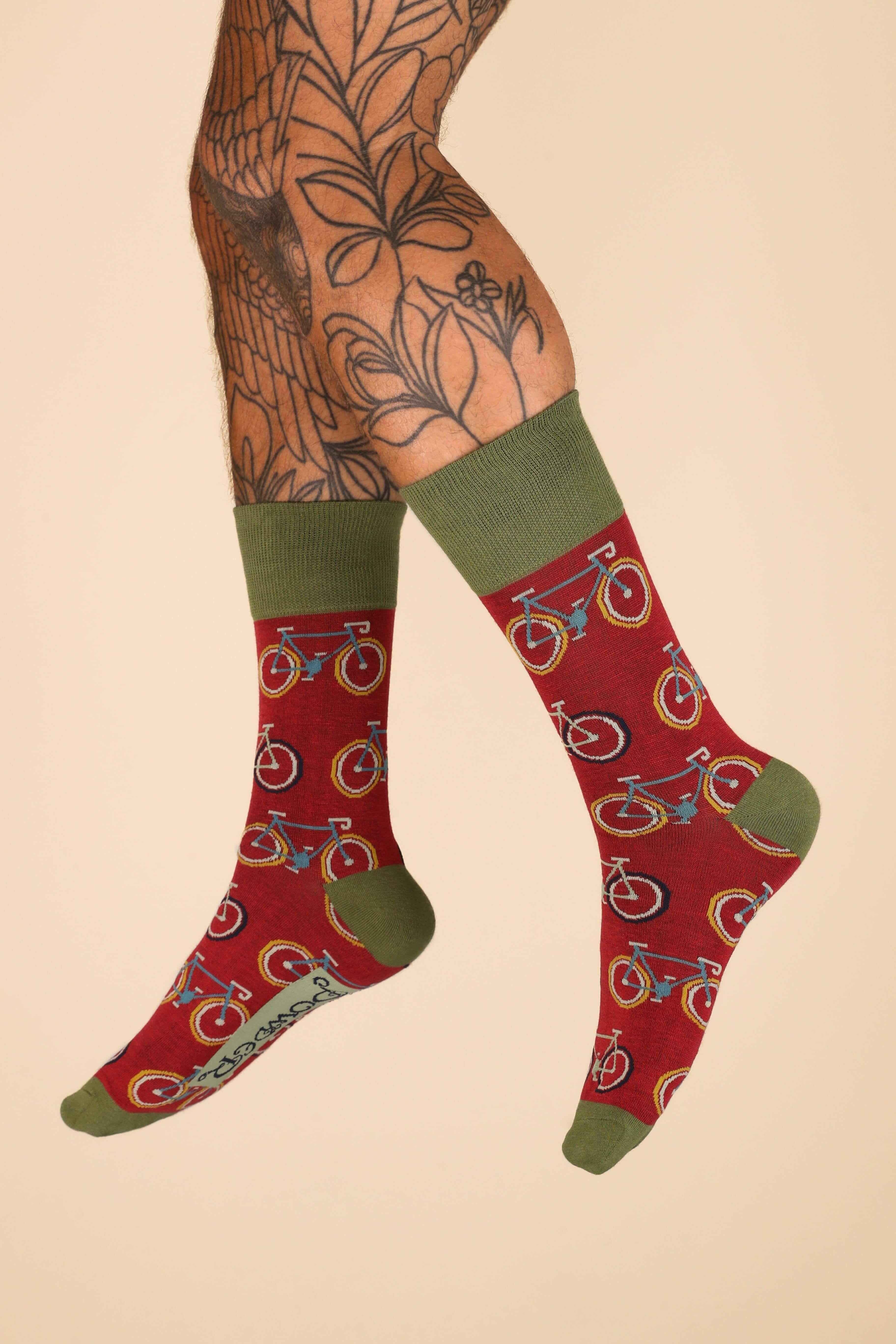 Men's Commuter Bikes Socks - Raspberry