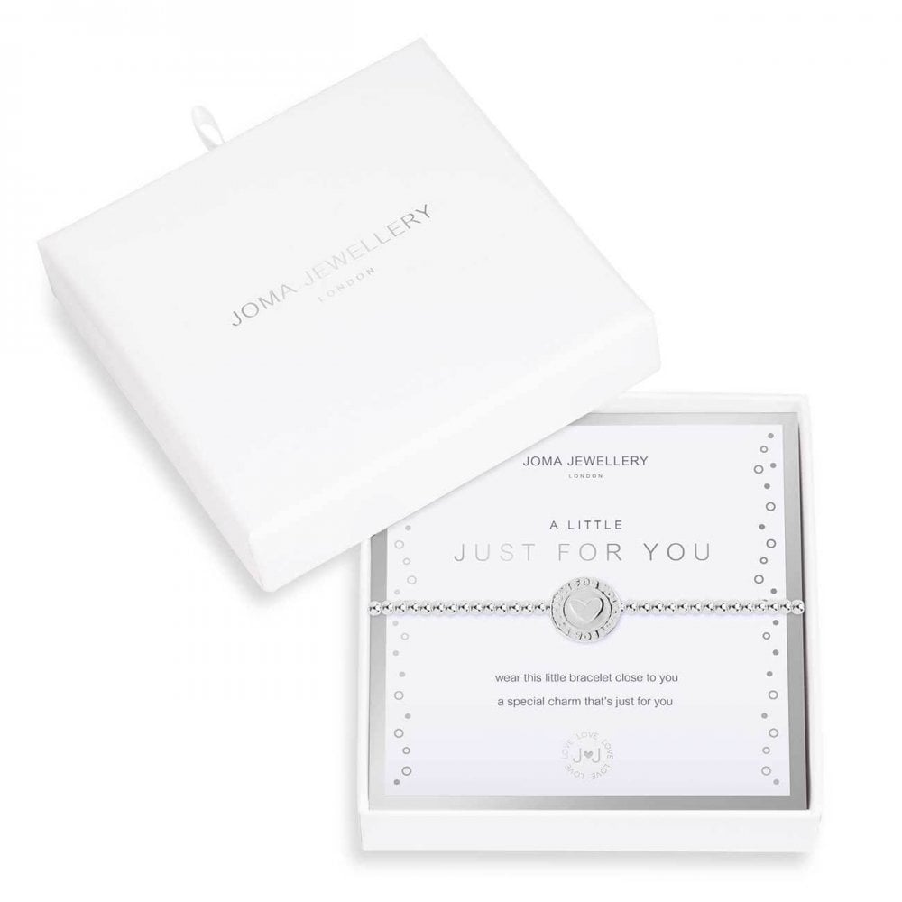 Beautifully Boxed A Littles | Just For You | Silver | Bracelet | 17.5cm Stretch