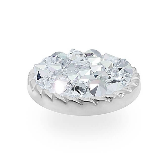 Top BOCCONI Flat 15mm Crystal (S/P)