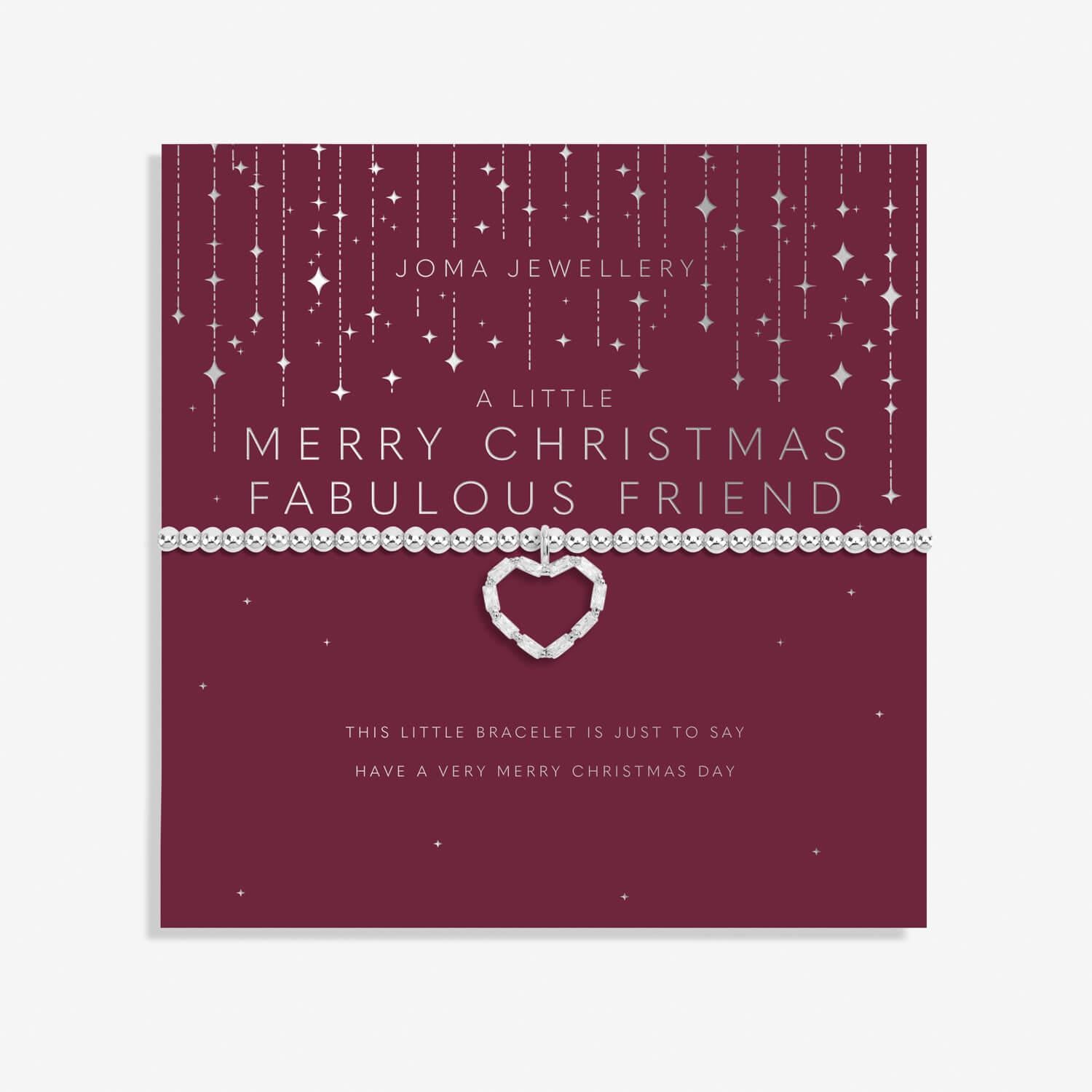 Christmas A Little 'Merry Christmas Fabulous Friend' Bracelet