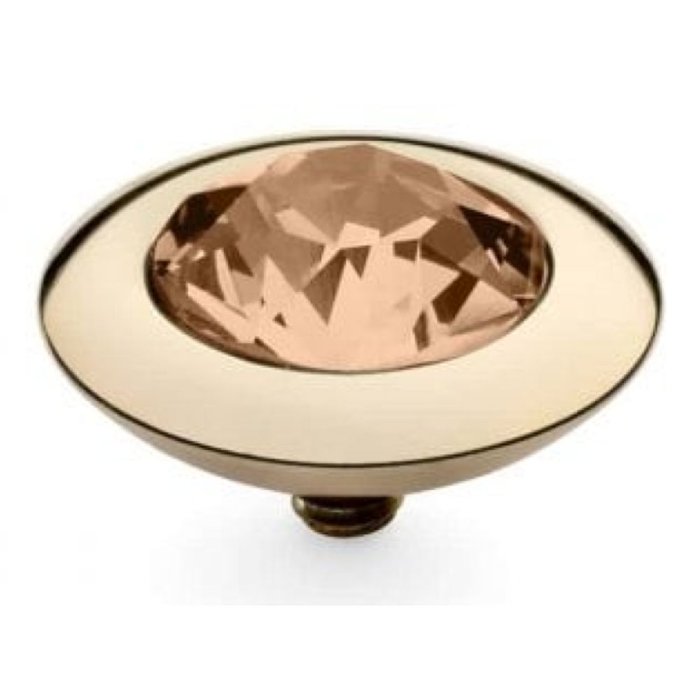 Famosa Gold 13mm Tondo Ring Top Light Peach
