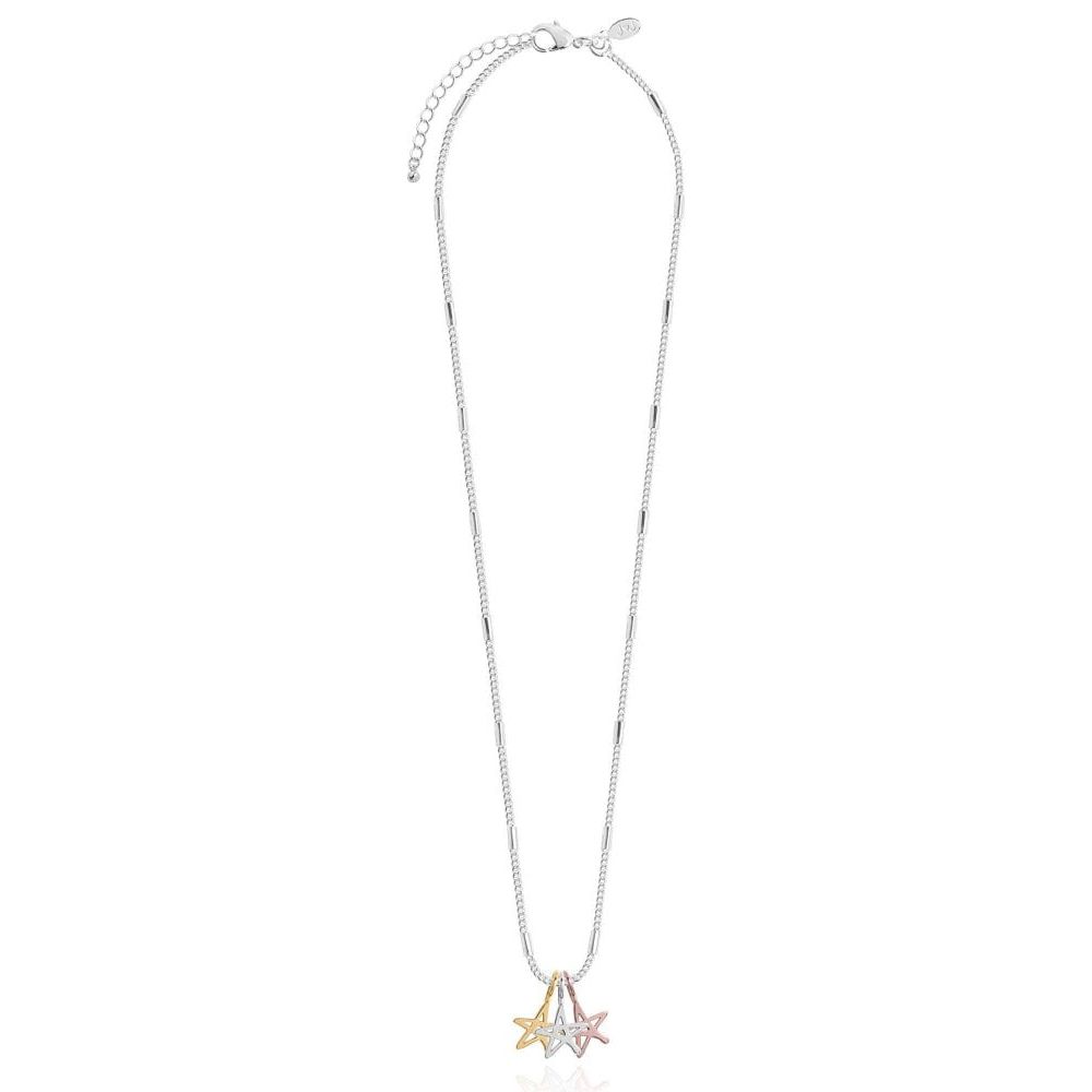 Florence Outline Star Necklace - Silver Rose Gold Yellow Gold - 46 + 5cm Extender