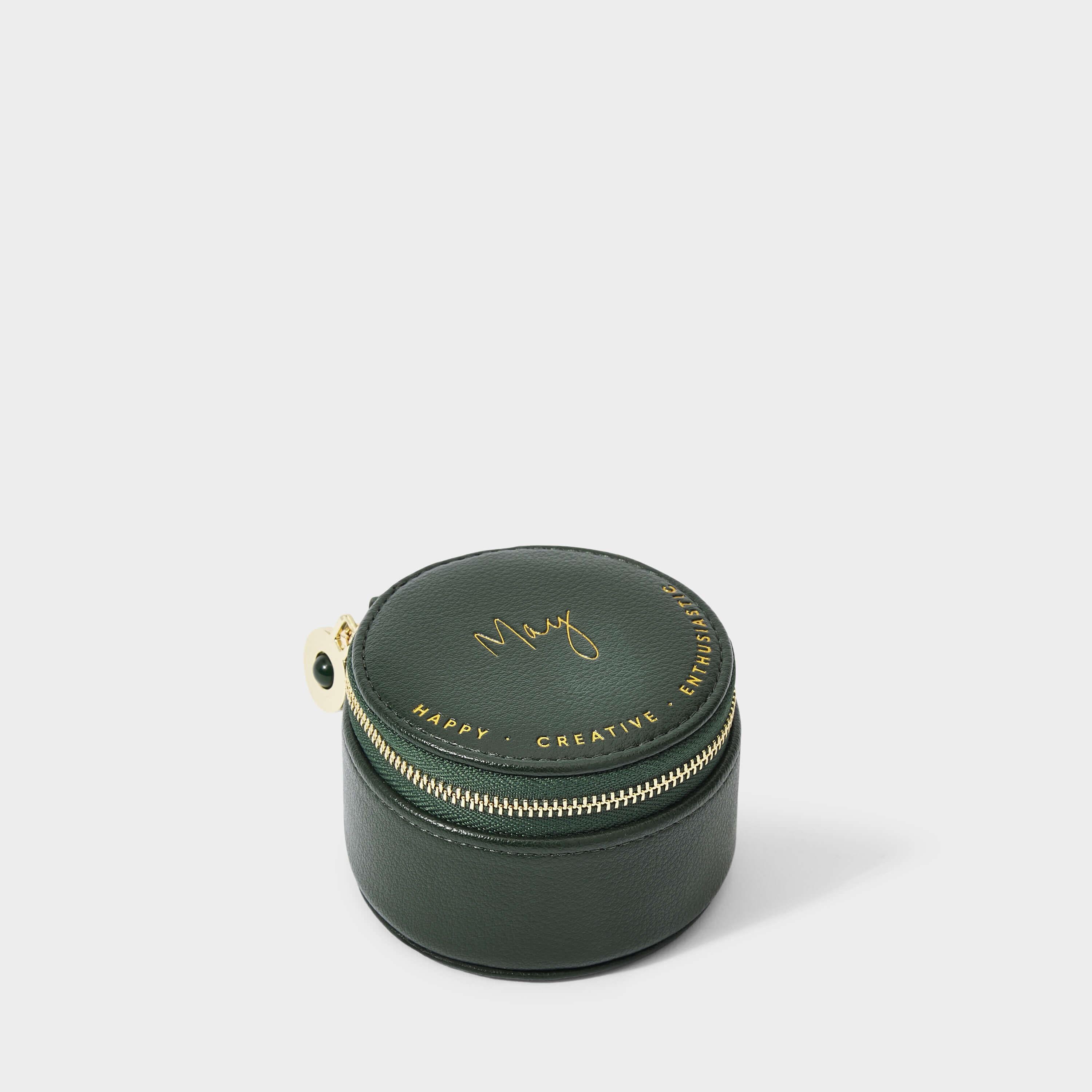 Birthstone Jewellery Box | May | 9 X 9 X 5.5cm