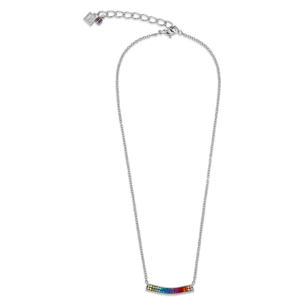 Multicolour Arch With Crystals Pave Necklace