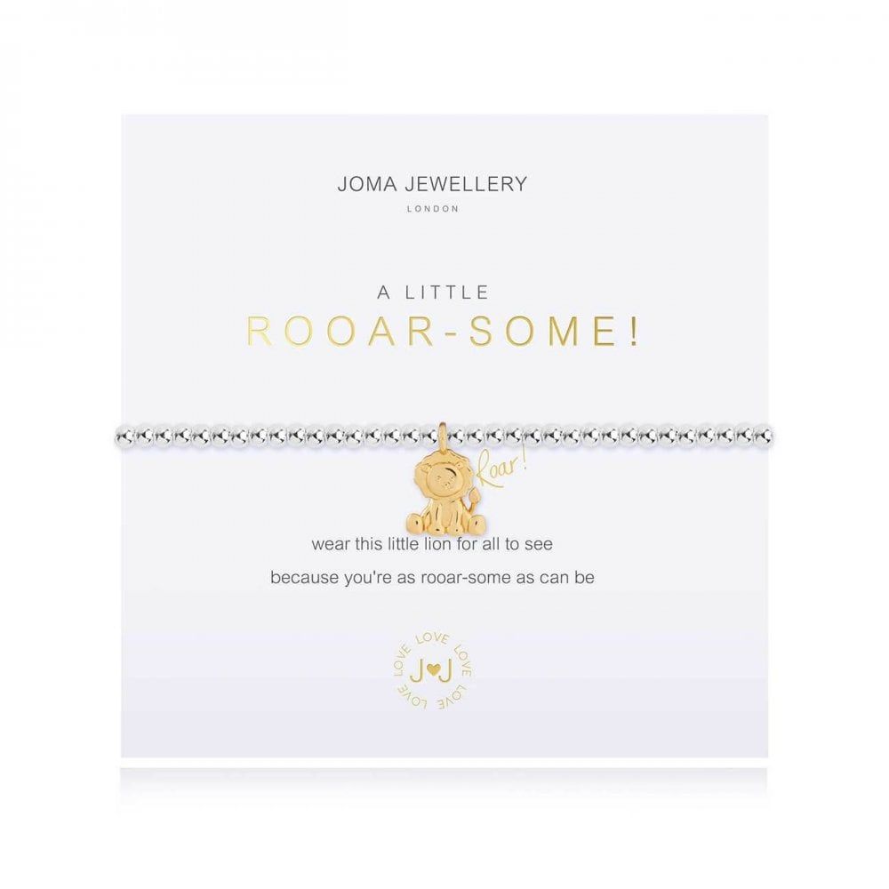 A Little | You're Roarsome | Silver And Yellow Gold | Bracelet | 17.5cm Stretch