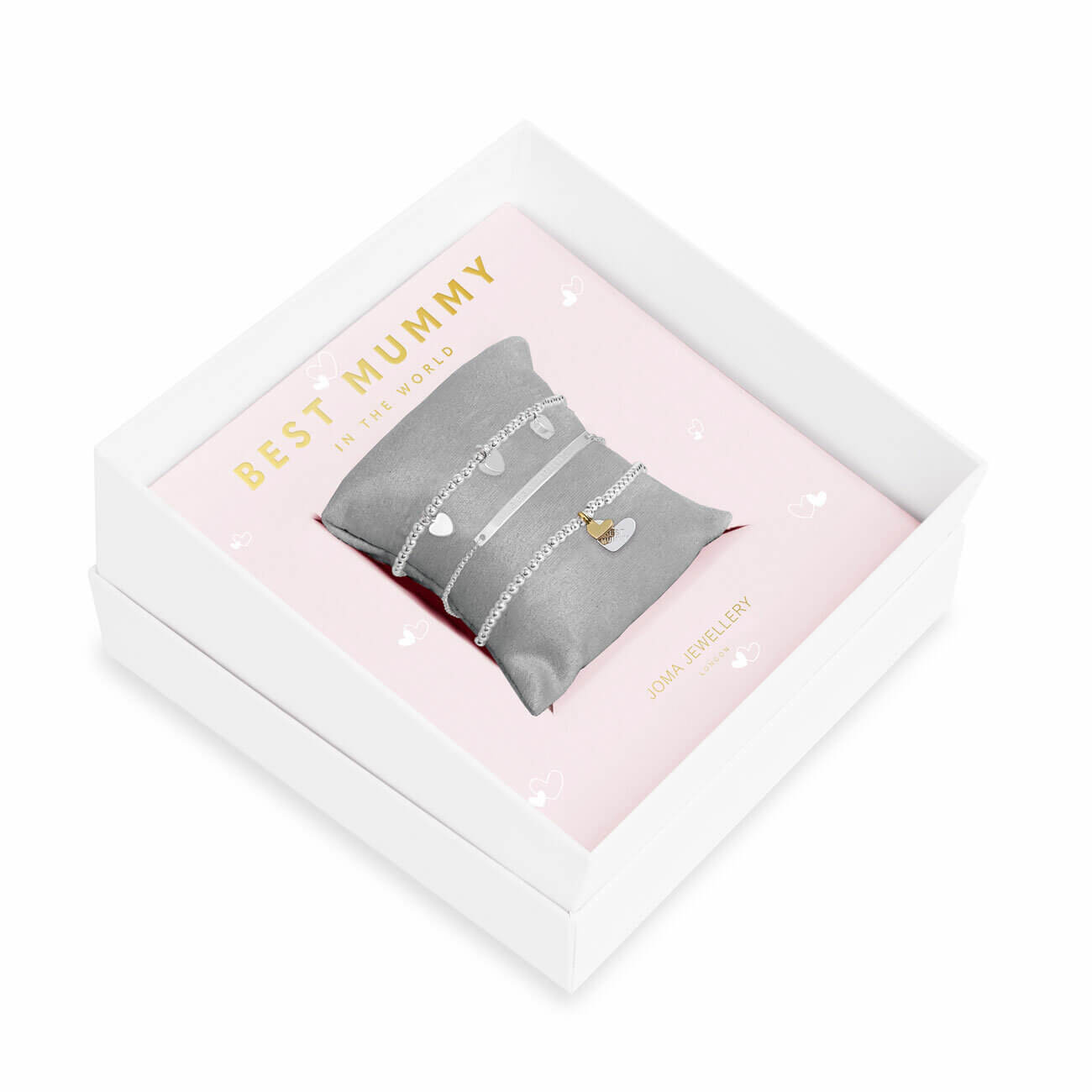 Occasion Gift Box | Best Mummy | Silver | Bracelets | X2 Bracelet 17.5cm Stretch X1 Bracelet 19cm Adjustable