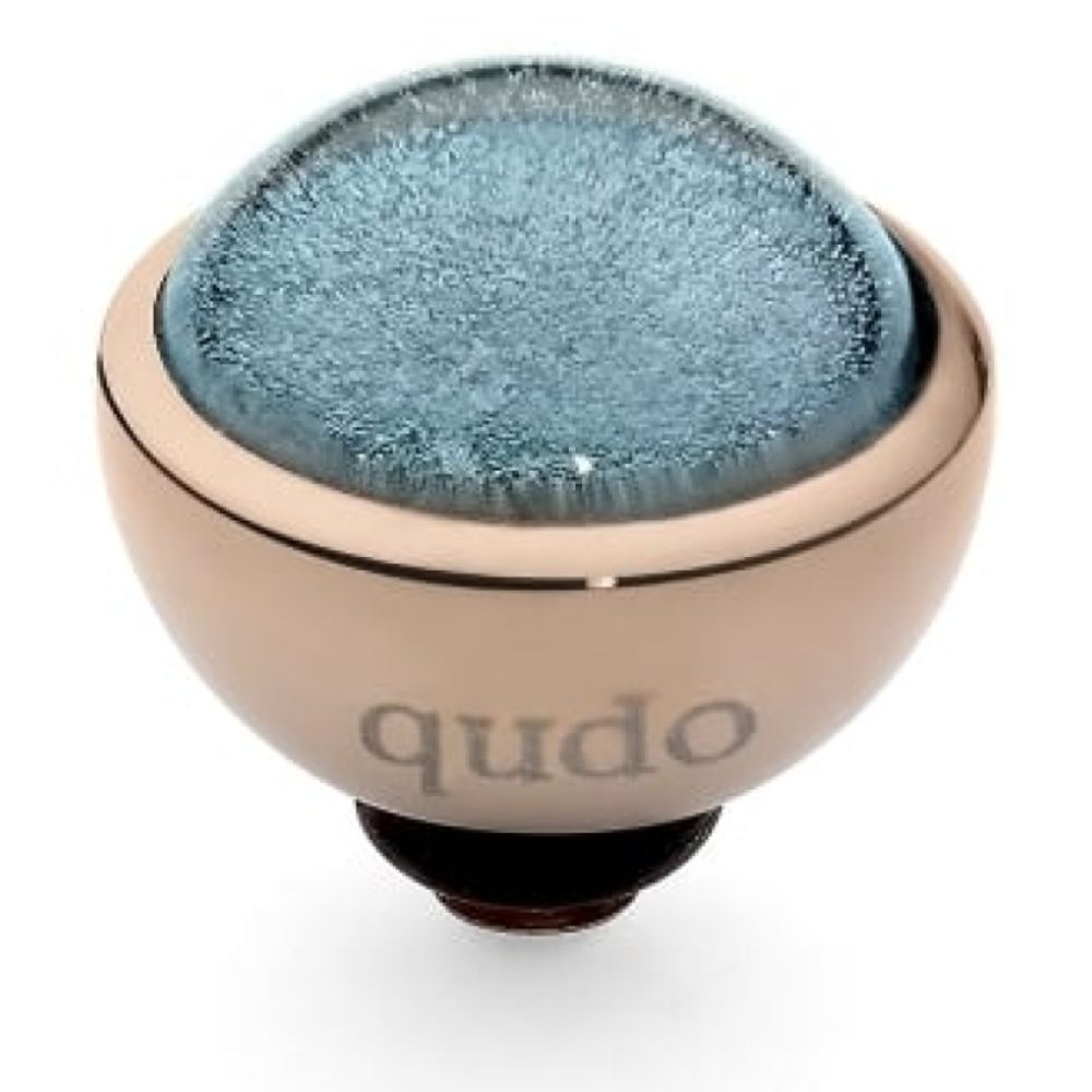 Famosa Rose Gold 9mm Aqua Melfi Ring Top