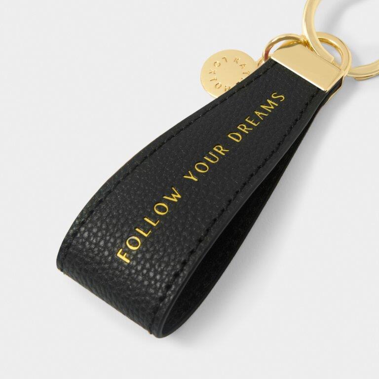 Sentiment Loop Keyring - Follow Your Dreams - Black