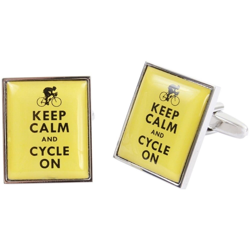 Keep Calm & Cycle On Cufflinks