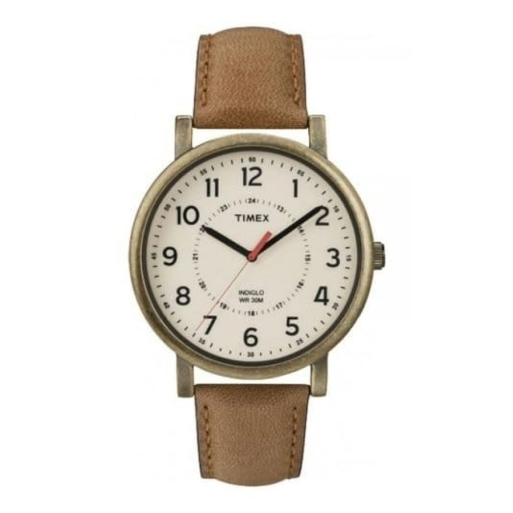 Gents Easy Reader Tan Brown Leather Watch