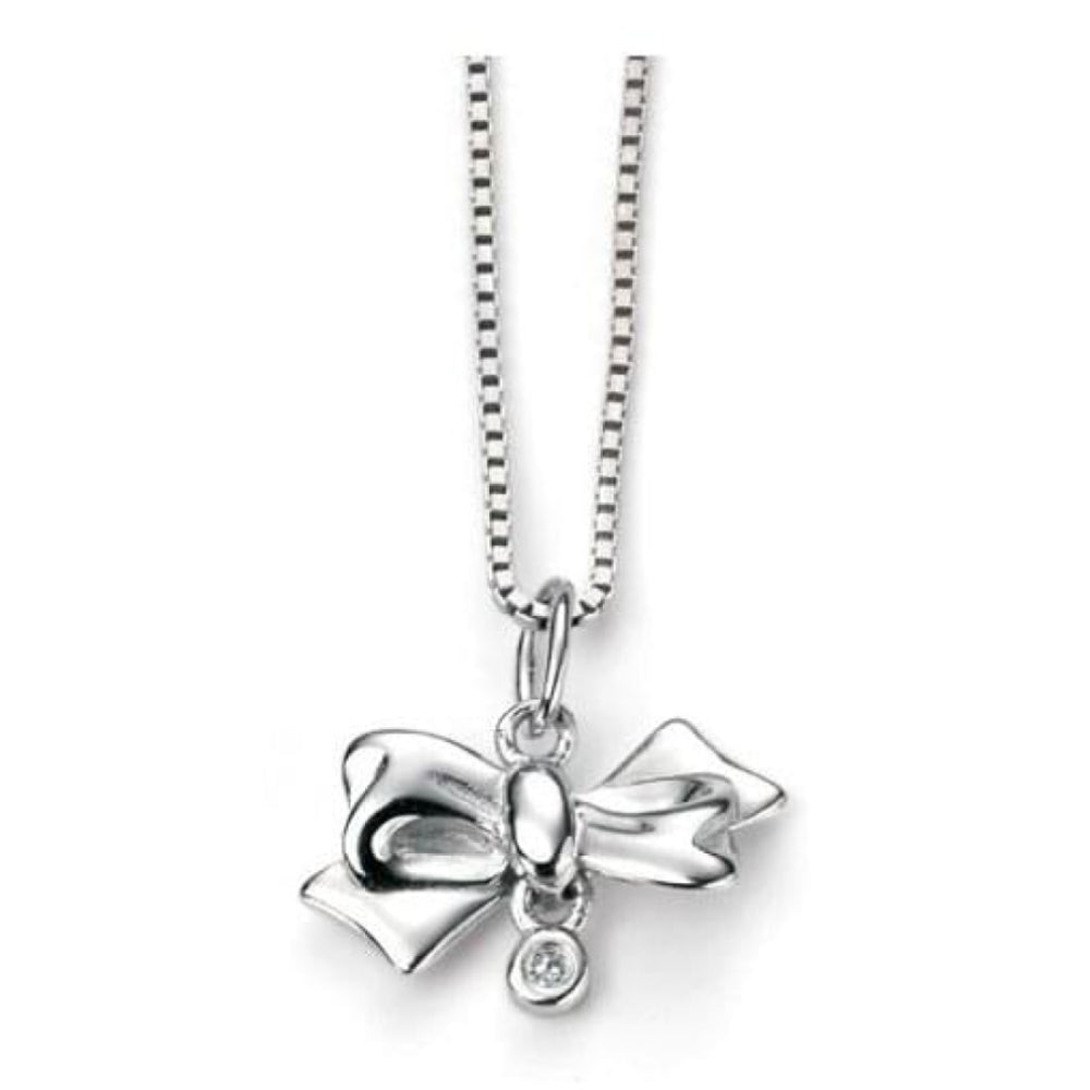 Girl's Sterling Silver Bow Pendant