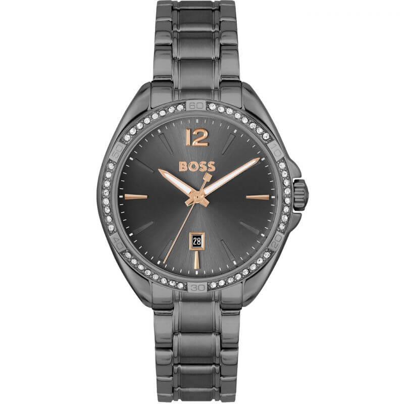 Felina Crystal Set Grey Bracelet Ladies Watch