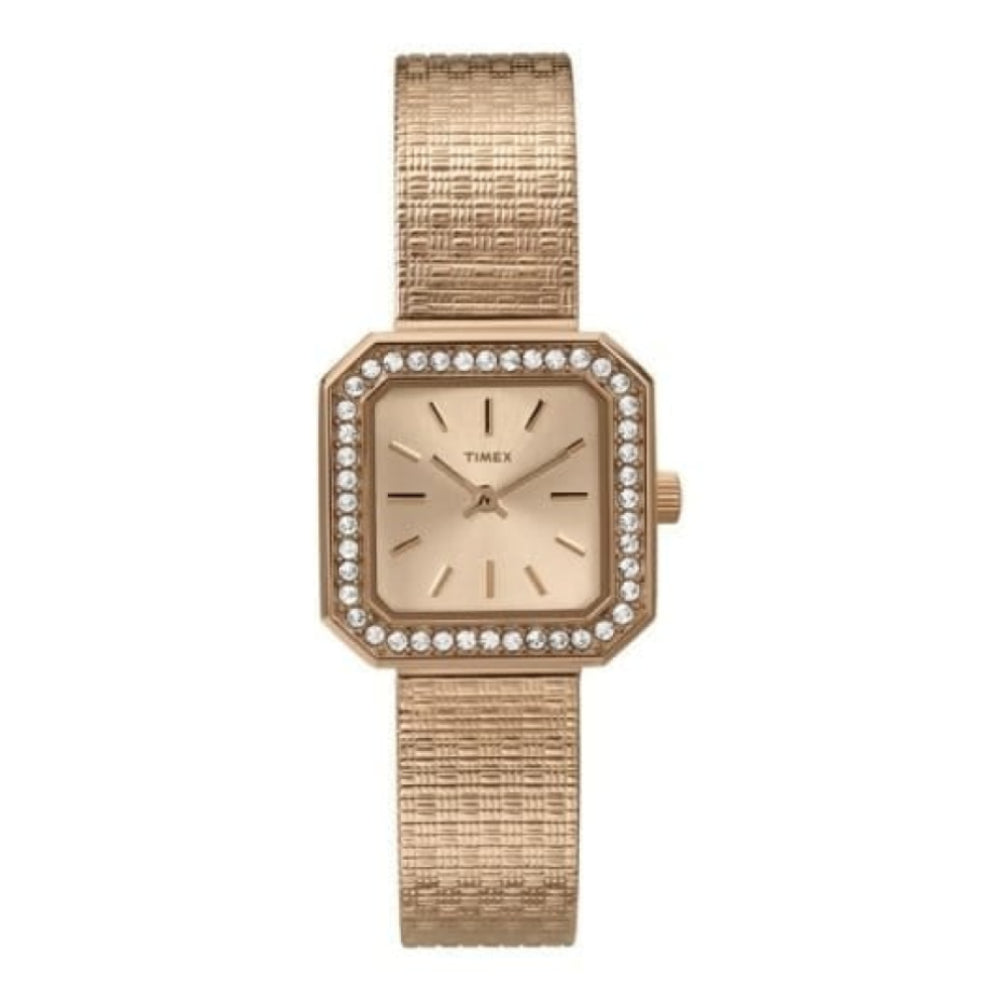 Ladies Rose Gold Tone Wristwatch With Square Dial