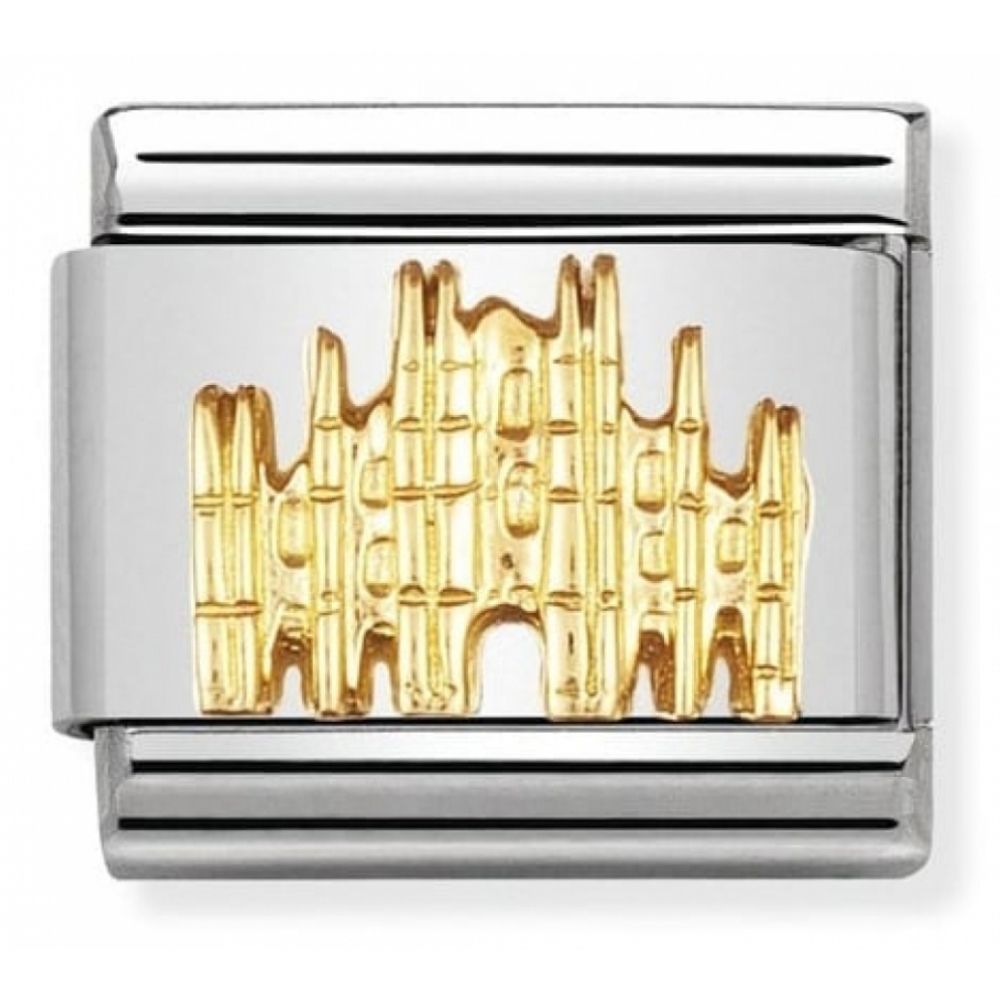 Classic Milan Duomo In Stainless Steel With 18k Gold Charm
