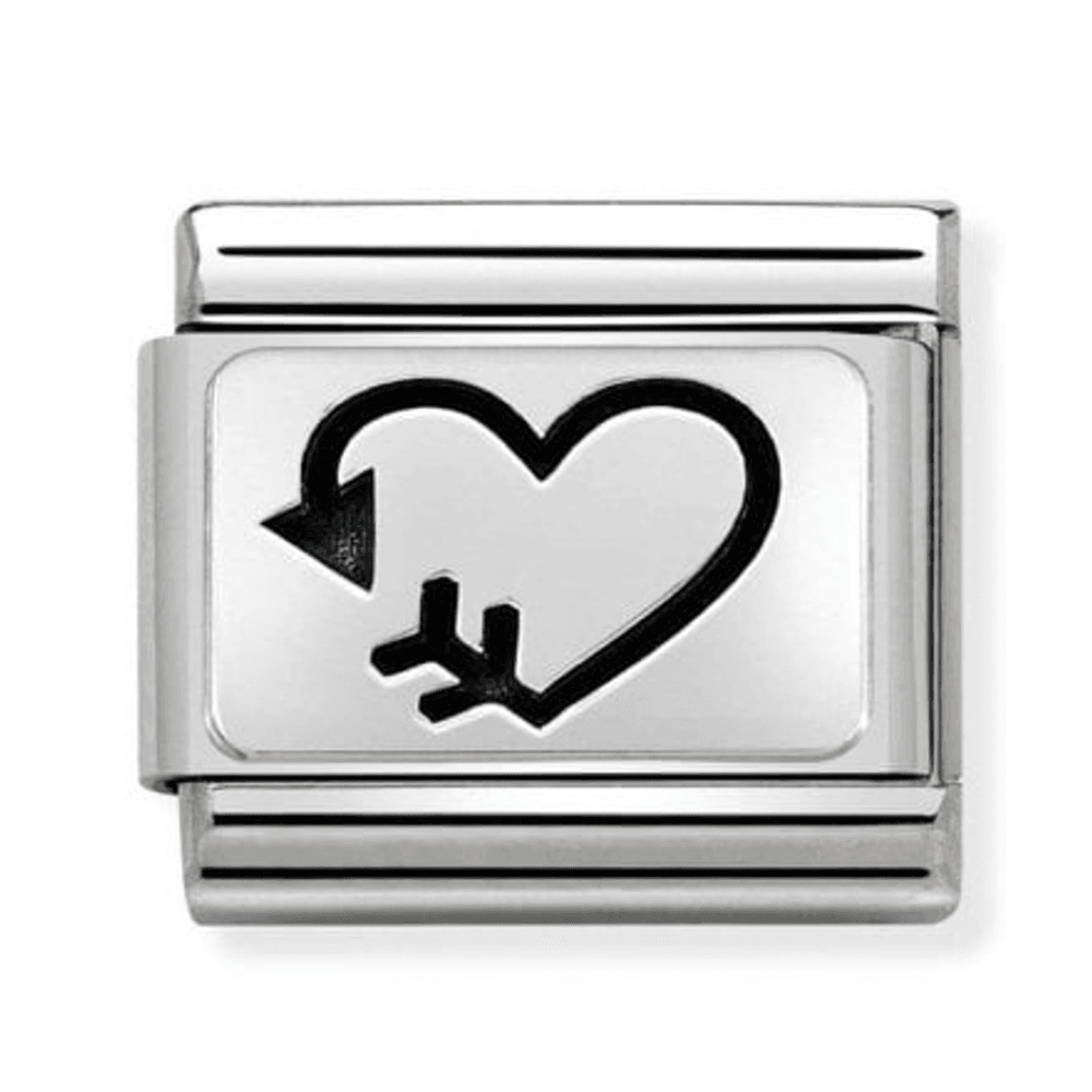 Composable Classic Heart With Arrow Stainless Steel Charm