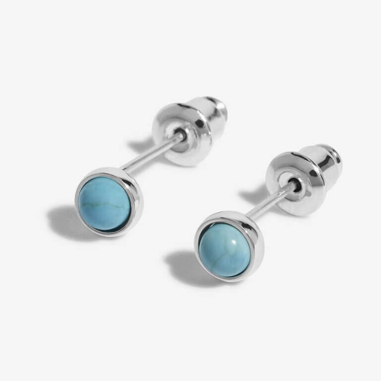 December Turquoise Birthstone Boxed Earrings