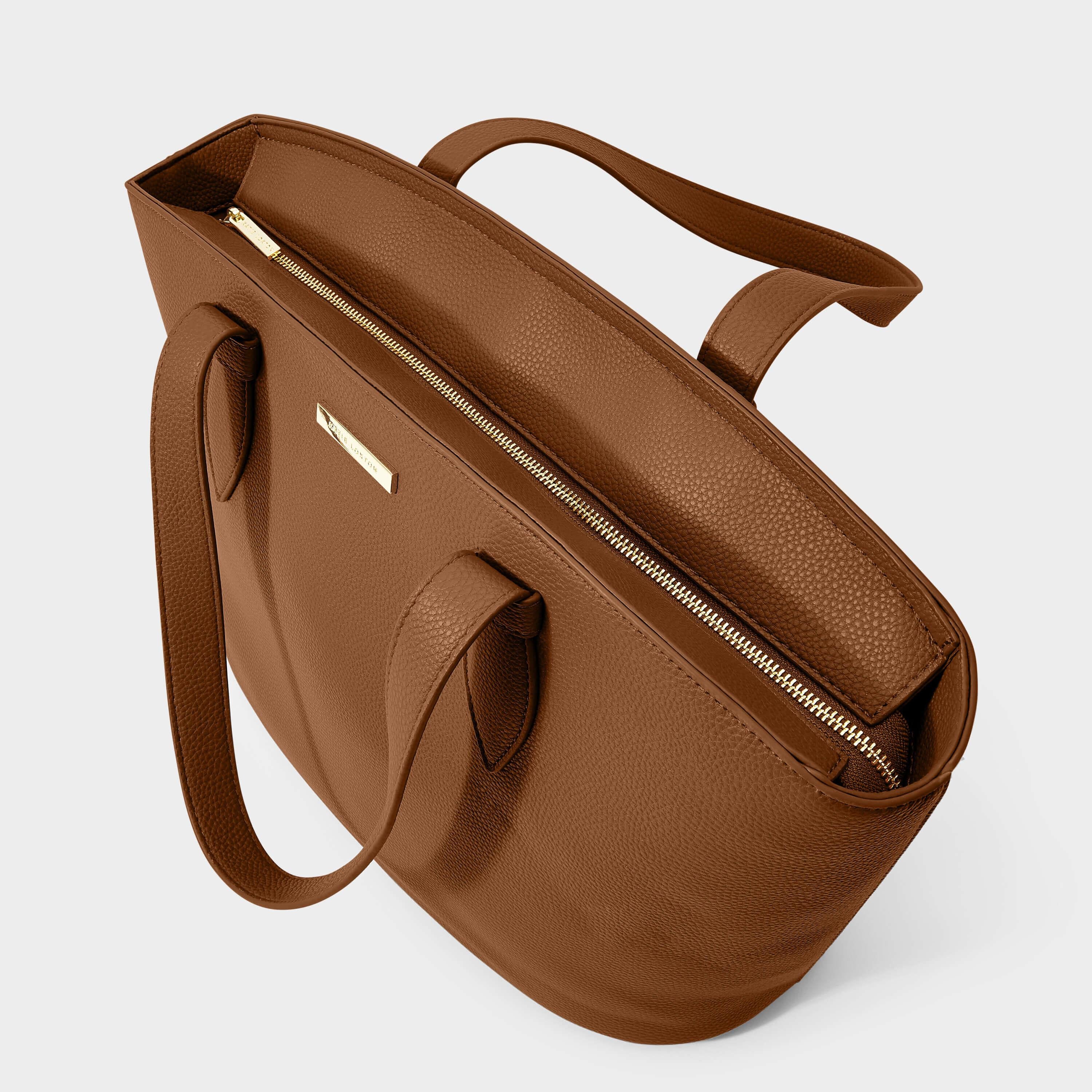Hanna Shoulder Bag | Cognac | 31 X 49 X 21cm