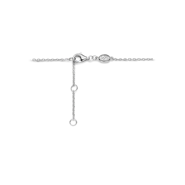 Minimalistic Gold Plated CZ Heart Charm With Silver Chain Bracelet