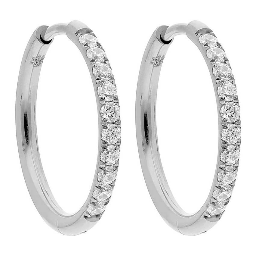 Interc Eternity SS Silver Earring-20mm